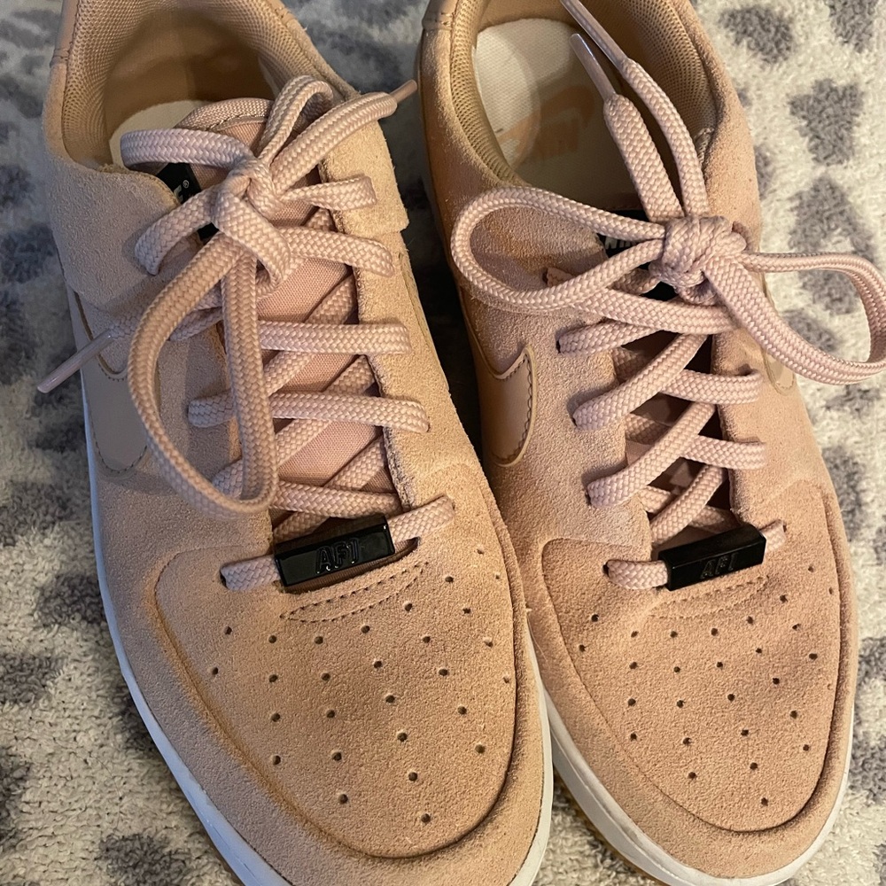 Nike Women's Blush/Tan Air Force One Sneakers